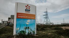 EDF Energy, Dungeness B Power Station Sign, Kent, UK