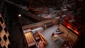 Construction site, Paris, France.