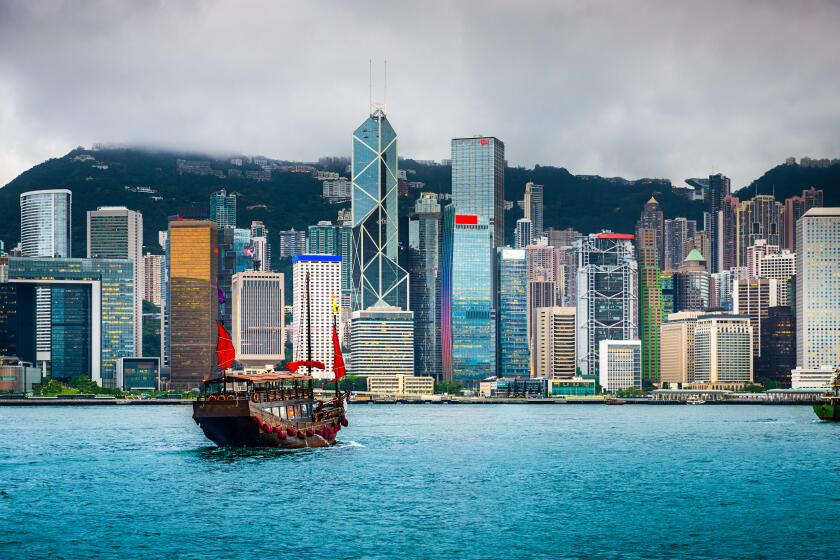 Hong Kong, china city skyline.