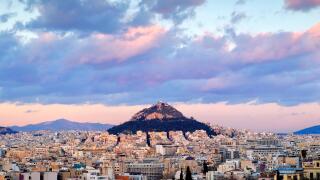 View of Mount Lycabettus, Athens, Greece