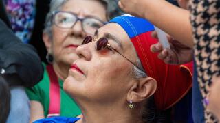 Day of prayer for the opposition candidate Edmundo Gonzalez and Maria Corina Machado in Bolivar Square in Chacao, for reconciliation and peace in Vene