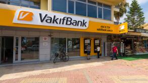 KONAKLI, TURKEY - JULY 10, 2015: Bank branch VakifBank. VakifBank is the fifth largest bank in Turkey