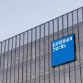 New York, NY, USA. May 2, 2022. Editorial Use Only, 3D CGI. Goldman Sachs Signage Logo on Top of Glass Building. Workplace of Investment Banking Compa