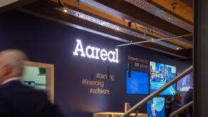 Aareal Bank bei der 24. Internationale Fachmesse fur Immobilien und Investitionen Expo Real am 5.10.2022 in Munchen. Seit 1998 findet die Fachmesse fur Immobilien und Investitionen jahrlich im Oktober in der bayerischen Landeshauptstadt Munchen statt. Heu