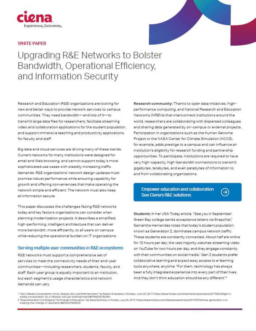 Upgrading R E Networks To Bolster Bandwidth Operational Efficiency And Information Security Capacity Media