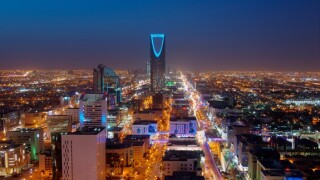 Riyadh skyline at night from Alamy 2Sep24 575x375