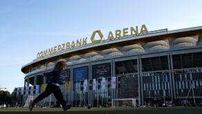 A general view of the Commerzbank-Arena ahead of the match between Eintracht Frankfurt and Arsenal