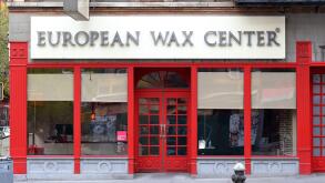 European Wax Center, 1577 First Avenue, New York, NY. exterior storefront of a hair removal salon in the Upper East Side of Manhattan.. Image shot 04/2020. Exact date unknown.