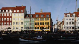Nyhavn, central Copenhagen, Denmark, Scandinavia, October 2021