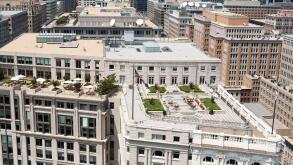 View of the roof and terraces of the United States Postal Service, 1202 Pennsylvania Avenue NW, Washington, DC 20001, United States
