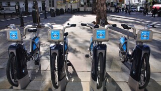 Barclay's cycle hire station, King's Road, Chelsea, Royal Borough of Kensington and Chelsea, London, Greater London, England, UK
