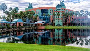 Early morning mist at the Walt Disney World Swan Resort