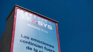 Valencia, Spain. 16th May, 2021. Leasys logo seen at Circuit Ricardo Tormo. Credit: Xisco Navarro/SOPA Images/ZUMA Wire/Alamy Live News