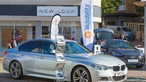 Bournemouth, Dorset UK. 18th Oct 2018. The very latest in electric and ultra-low emission vehicles (ULEVs) are showcased in Bournemouth Square as part of the government's Green GB Week (Green Great Britain week) to celebrate Clean Growth and promote the m