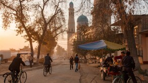 Sunset near the Andijan bazaar, Uzbekistan