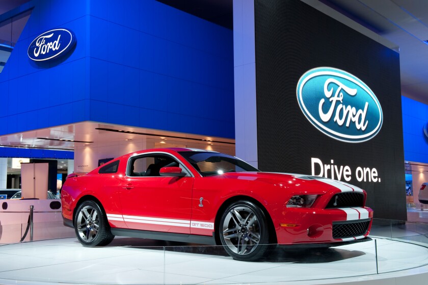 Ford Shelby GT500 at the 2009 NAIAS North American International Auto Show in Detroit Michigan USA.. Image shot 2009. Exact date unknown.
