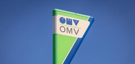 Sign of OMV Petrom gas station in Bulgaria