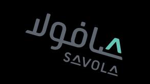 Savola Group, rotated logo, black background B