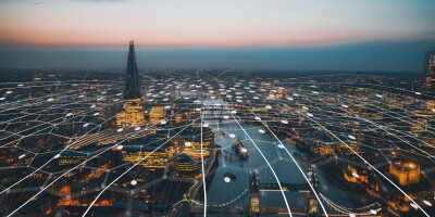 London City Scenery big data graphic background