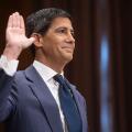 Kevin Warsh, nominee for Federal Reserve chair, is sworn in to testify during his confirmation hearing before the Senate Banking Committee on Capitol Hill on April 21, 2026. (Francis Chung/POLITICO via AP Images)