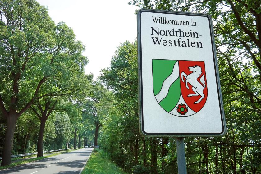 Bordersign of North Rhine-Westphalia (German: Nordrhein-Westfalen) NRW