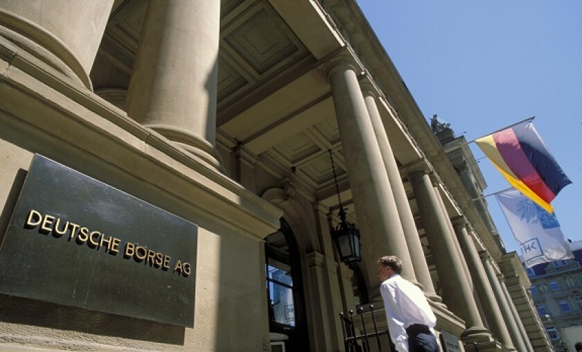 DEU, Germany, Hesse, Frankfurt, the German Stock Exchange.
DEU, Deutschland, Hessen, Frankfurt am Main, die Deutsche Boerse.