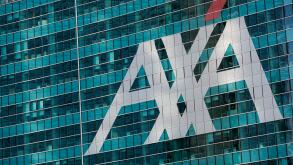 A logo sign outside of a facility occupied by AXA in Milan, Italy on September 3, 2016.