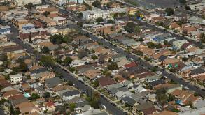 Suburbia, South Los Angeles, Los Angeles, California, USA - aerial