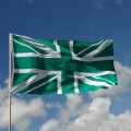 Green Union Jack flag
