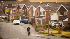 Waunfawr 1960s suburban housing estate, Aberystwyth Wales UK