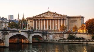 Assemblee Nationale (National Assembly) in Paris, France at sunrise