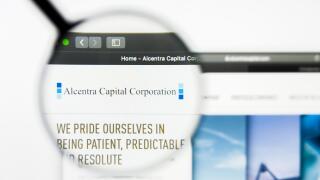 Richmond, Virginia, USA - 8 May 2019: Illustrative Editorial of Alcentra Capital Corp website homepage. Alcentra Capital Corp logo visible on screen.