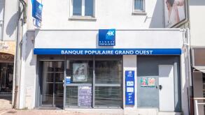 Banque Populaire bank facade, Pornic, France 10-8-10