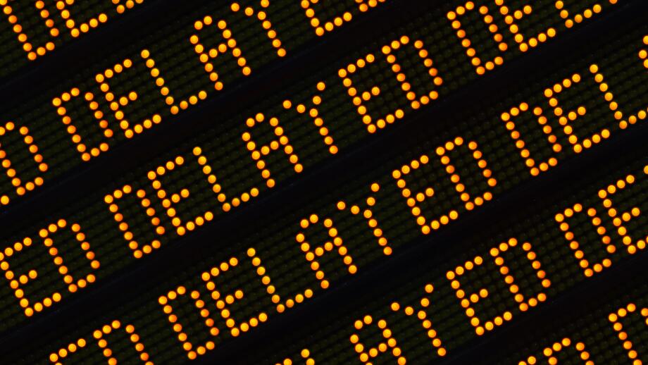 Delayed Sign Closeup. Image shot 09/2018. Exact date unknown.