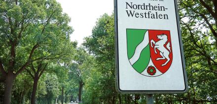 Bordersign of North Rhine-Westphalia (German: Nordrhein-Westfalen) NRW