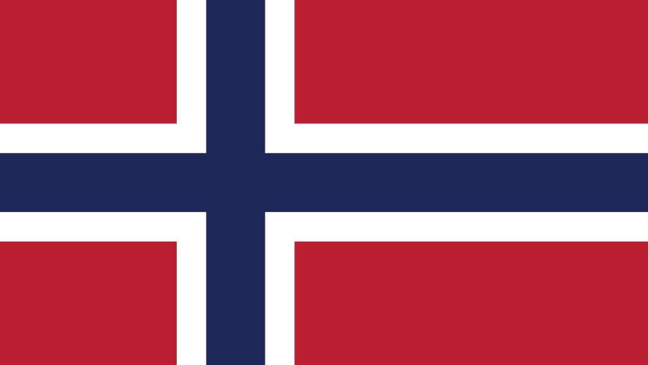 National flag of Norway original size and colors vector illustration, Norges flagg or Noregs flagg used blue Scandinavian cross, Kingdom of Norway