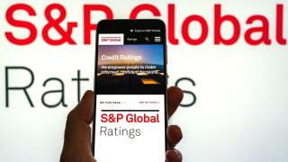S and P Global Ratings displayed on mobile device