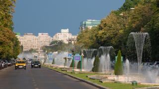 Romania, Bucharest City, Unirii Boulevard.
