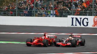 KIMI RAIKKONEN & LEWIS HAMILTO FERARRI & MCLAREN FRANORCHAMPS  BELGIUM 07 September 2008