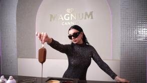 EDITORIAL USE ONLY Charli XCX at the Dipping Bar experience at the Magnum Wherever Pleasure Takes You party in Cannes, France. Picture date: Thursday May 16, 2024. Magnum ice cream is partnering with global award-winner and Grammy-nominated Australian sin