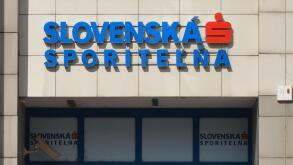 Logo of Slovenska sporitelna, a commercial banking company, seen in Svidnik. On Saturday, September 19, 2020, in Svidnik, Presov Region, Slovakia. (Photo by Artur Widak/NurPhoto)