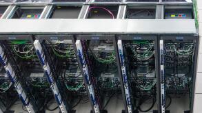 Geneva, Switzerland - 26 Jan 2018: Servers at the data centre of the European Organization for Nuclear Research (CERN) in Geneva, Switzerland.
