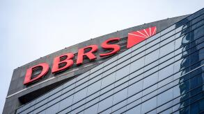 TORONTO, CANADA - NOVEMBER 14, 2018:  DBRS logo on their main office in Toronto, Ontario. DBRS is a Canadian Credit Rating Agency (CRA) spread worldwi