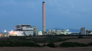 Porto Torres, Italy, the thermoelectric power plant Fiume Santo E. ON group