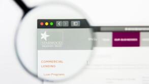 Los Angeles, California, USA - 25 March 2019: Illustrative Editorial of Starwood Property Trust website homepage. Starwood Property Trust logo visible