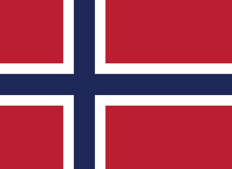National flag of Norway original size and colors vector illustration, Norges flagg or Noregs flagg used blue Scandinavian cross, Kingdom of Norway