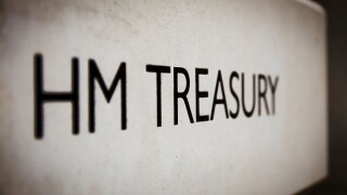 HM Treasury government building entrance Whitehall London UK