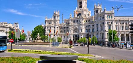 Llama permanente, Permanent flame, Madrid City Council, Cibeles square,  Madrid, Spain