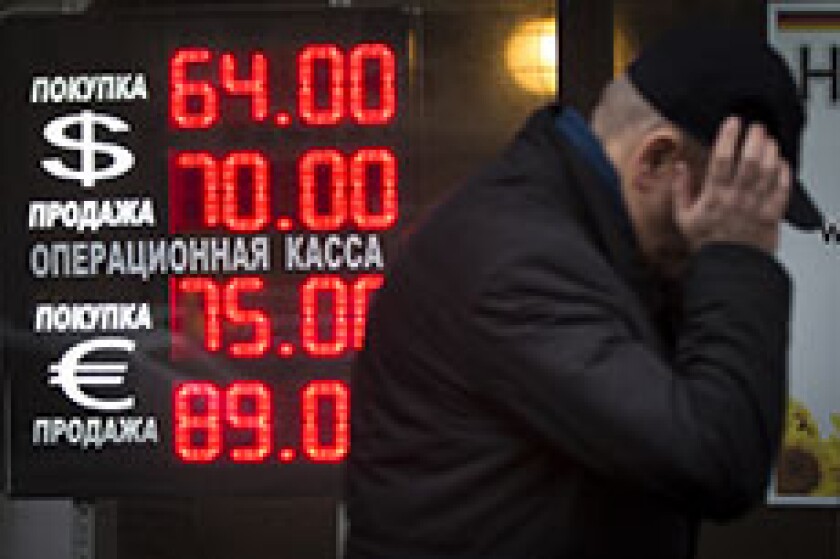 Russian rouble crash