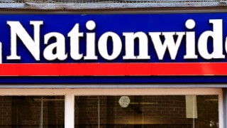 Nationwide Building Society, shop sign, logo, England UK English societies bank banks